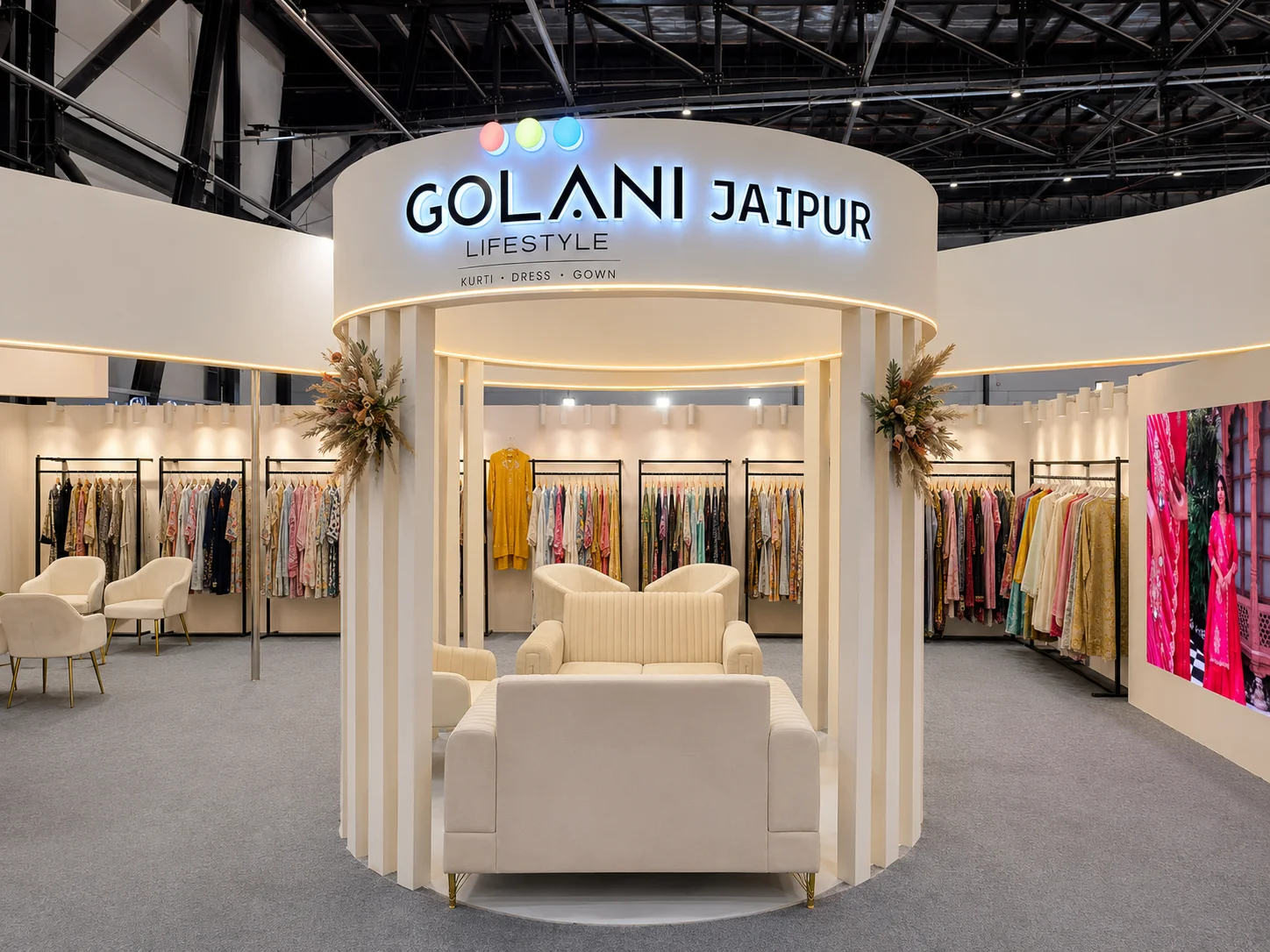 creative exhibition stall design for Zak Doors & Windows
